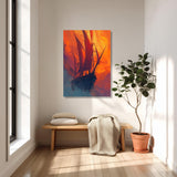 Tableau mural voilier audacieux