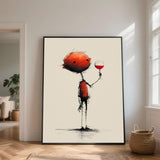 Personnage Rouge Abstrait