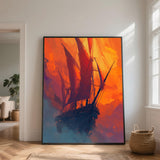Tableau mural voilier audacieux