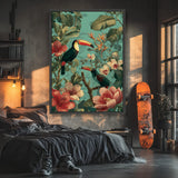 Toucan Tropical Art Mural Moderne
