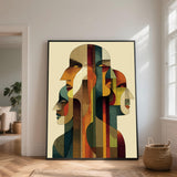 Visages Abstraits Géométriques