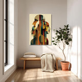 Visages Abstraits Géométriques