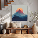 Montagnes au Couchant Majestueux