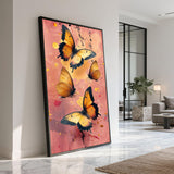 Toile Papillons Orange Moderne