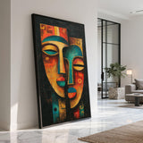 Visage Tribal Abstrait