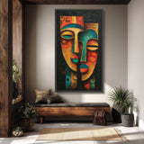 Visage Tribal Abstrait