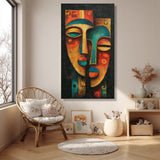 Visage Tribal Abstrait