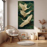 Oiseaux Grues Élégants