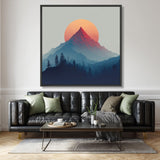 Montagnes au Couchant Majestueux