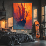 Tableau mural voilier audacieux