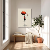 Personnage Rouge Abstrait