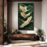 Oiseaux Grues Élégants